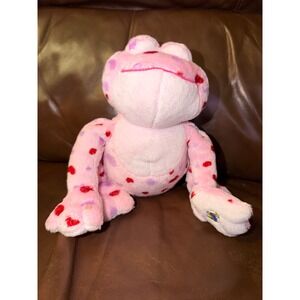 No Code Ganz Webkinz Love Frog Pink Heart Pattern Plush Stuffed Animal